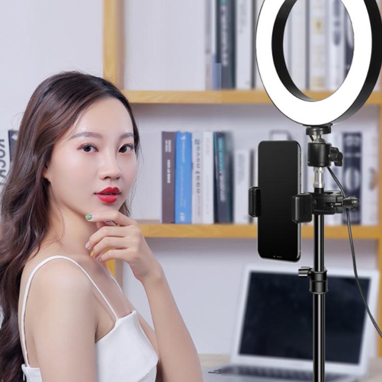 LED リングライト スマホスタンド ライト 撮影 自撮り LED ライト スタンド 卓上　スマホ スタンド 伸縮 卓上 ホルダー 自撮り 鏡 LED |  | 02