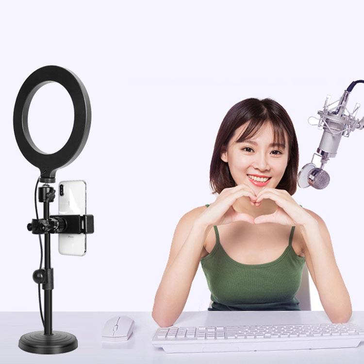 LED リングライト スマホスタンド ライト 撮影 自撮り LED ライト スタンド 卓上　スマホ スタンド 伸縮 卓上 ホルダー 自撮り 鏡 LED |  | 03