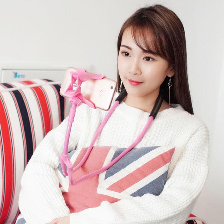 首掛け スマホ スタンド ホルダー 首かけ 携帯スタンド 寝ながら 卓上ホルダー 車載ホルダー 多機能 フレキシブルアーム 送料無料 セルカ棒 タブレ |  | 04