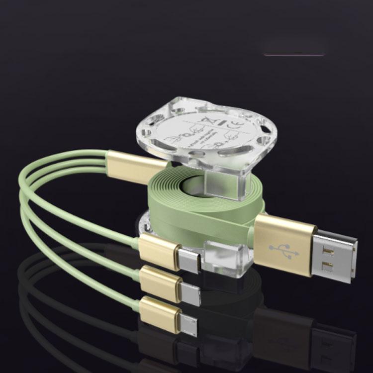 3in1 充電ケーブル 3in1 巻き取り ケーブル iPhone 11 充電ケーブル iPhone 11 Pro Max USBケーブル 送料無料 |  | 02