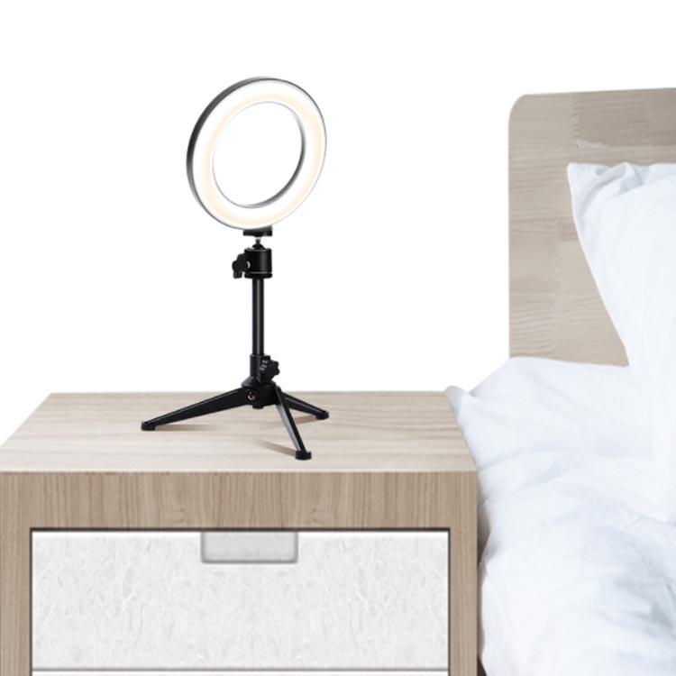 LEDリングスタンドライト スマホライトリングライト 10インチ 3色モード 10段階調光 3000-6500K USB卓上スタンド 撮影照明用ライト |  | 02