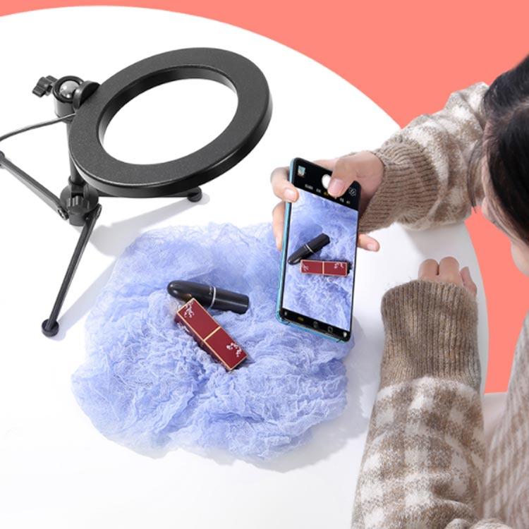 LEDリングスタンドライト スマホライトリングライト 10インチ 3色モード 10段階調光 3000-6500K USB卓上スタンド 撮影照明用ライト |  | 03
