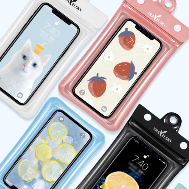 スマホ 防水ケース 防水ポーチ 防水等級IPX8 送料無料 指紋認証 透明 iPhoneカバー クリア ネックストラップ付き iPhone11pro |  | 03