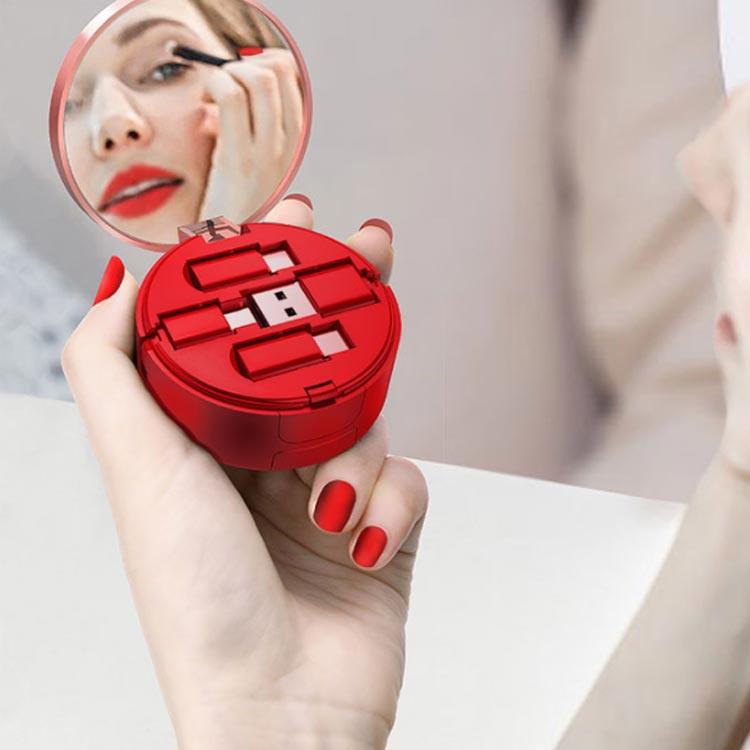 3in1充電ケーブル iPhone充電ケーブル 巻取り式 充電コード 鏡　鏡付き スタンド機能付き 化粧鏡 収納コンパクト 急速充電 送料無料 |  | 02