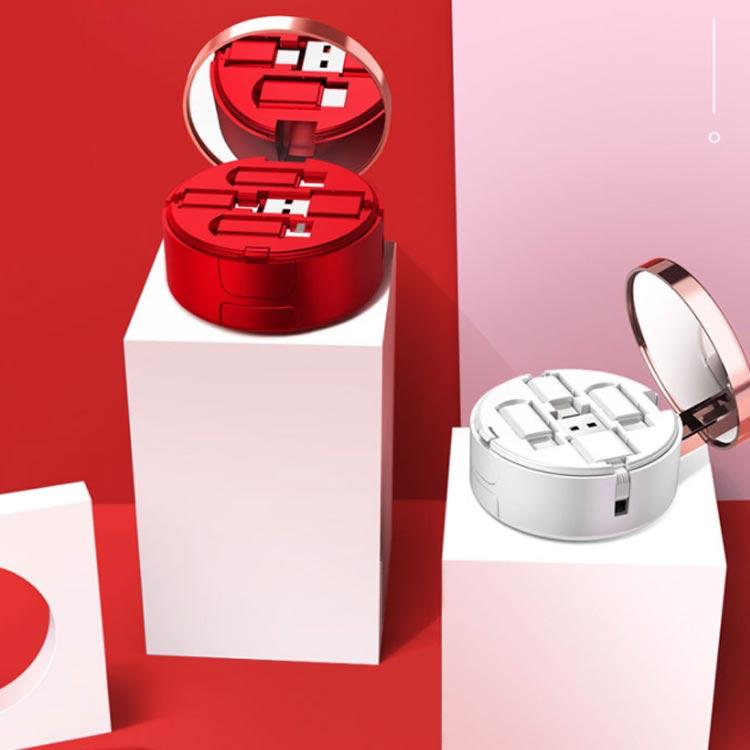 3in1充電ケーブル iPhone充電ケーブル 巻取り式 充電コード 鏡　鏡付き スタンド機能付き 化粧鏡 収納コンパクト 急速充電 送料無料 |  | 04