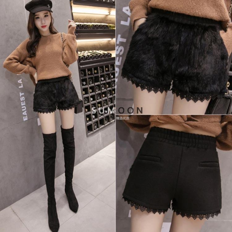 ショートパンツ ホットパンツ 短パン レディース ファー付き ショートパンツ ホットパンツ 短パン レディース ファー付き