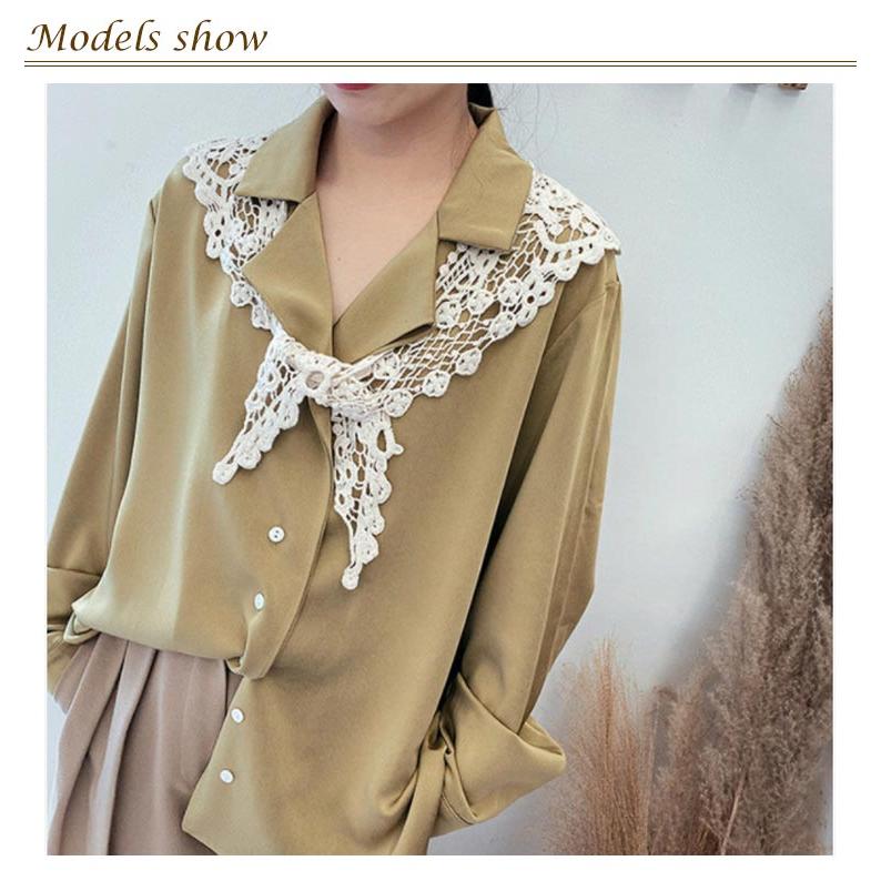 スカーフ レース つけ襟 ストール 三角ストール 付け襟 レディース