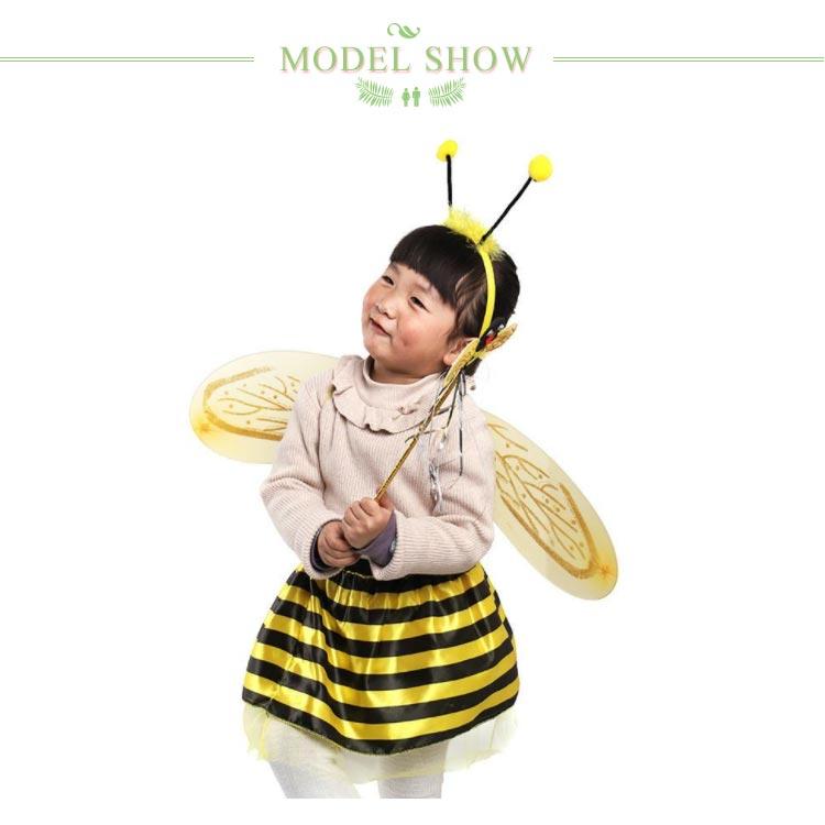 子供用 蜂 子供 スカート コスプレ衣装 てんとう虫 ミツバチ 翼 仮装