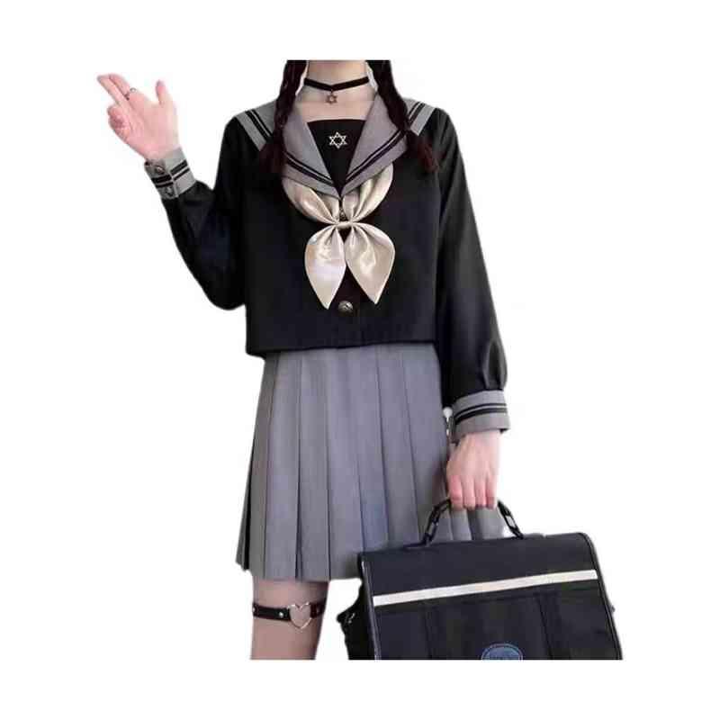 セーラー服 女子制服 女子JK制服 学院風 学生服 高校生 長袖 コスプレ 衣装 仮装 コスプレ 可愛い 学園祭 大人 レディース プリーツスカ