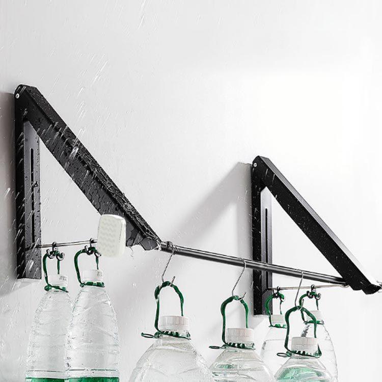 ハンガーラック ウォールハンガー 折り畳み 壁付け 服掛けラック 伸縮