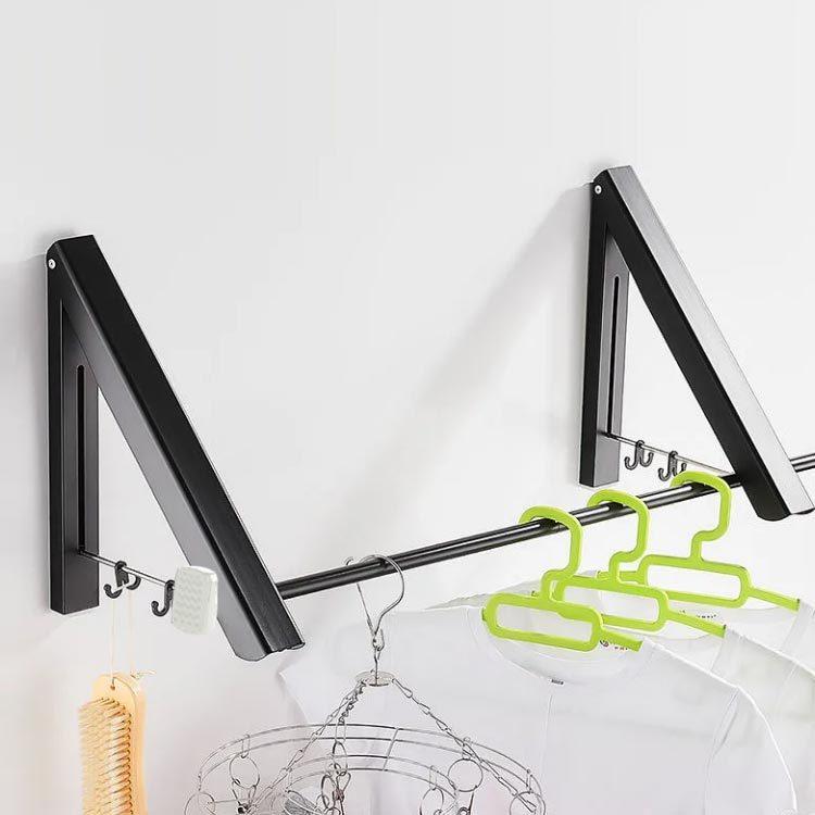 ハンガーラック ウォールハンガー 折り畳み 壁付け 服掛けラック 伸縮