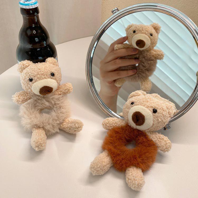 シュシュ 熊 ぬいぐるみ ヘアゴム ヘアアクセサリー 秋冬 くま クマ