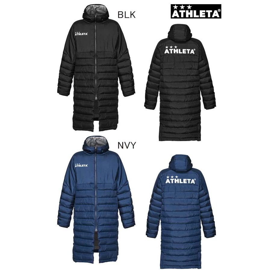 ATHLETA ベンチコート ジュニアLサイズ黒アスレタ サッカー ベンチ