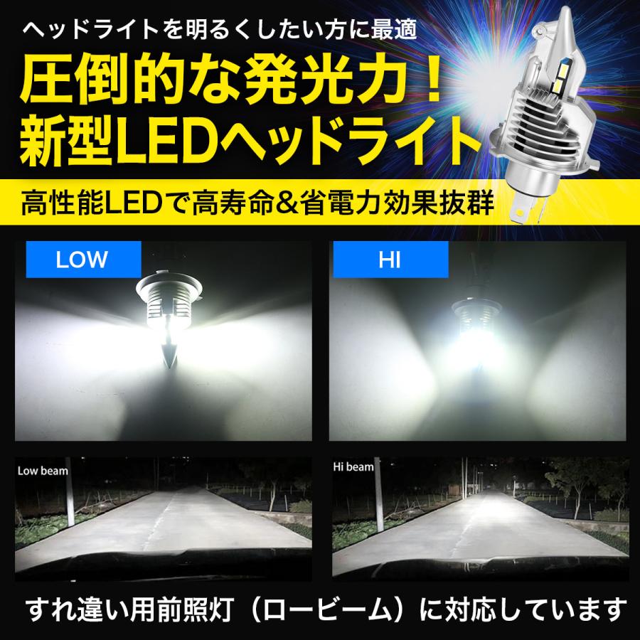 専用　再購入 H4 led ヘッドライト 2個 LEDバルブ Hi/Lo バイク用 30W12V/24V車対応