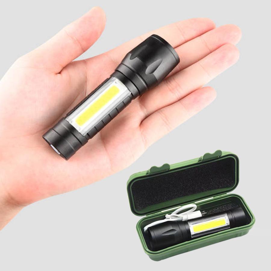 ハンディライト 懐中電灯 USB充電式 強力 ミニ コンパクト 小型 夜釣り