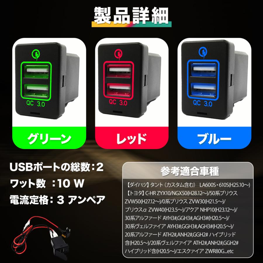 トヨタ USB電源 USBポート 2ポート搭載 スイッチホール パネル カバー