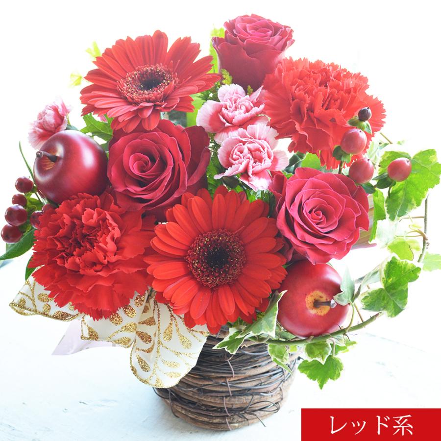 花 バラ ガーベラ カーネーション アレンジメント フラワーギフト 誕生