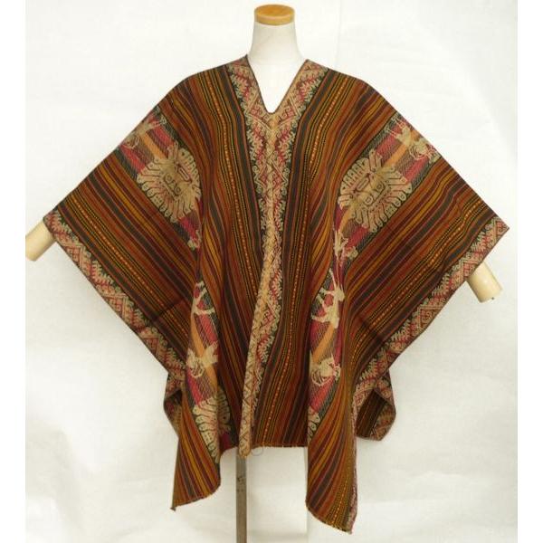 PO-E06  ポンチョ 民族織物 マンタフォルクローレ衣装 アンデス 民族衣装