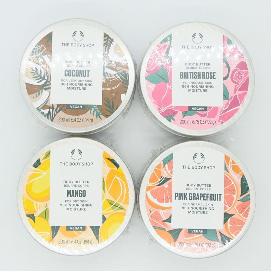 ザ・ボディショップ ボディバター ボディクリーム 保湿 200ml THE BODY SHOP 【ブリティッシュローズ / マンゴー / ココナッツ / ピンクグレープフルーツ 】 | THE BODY SHOP