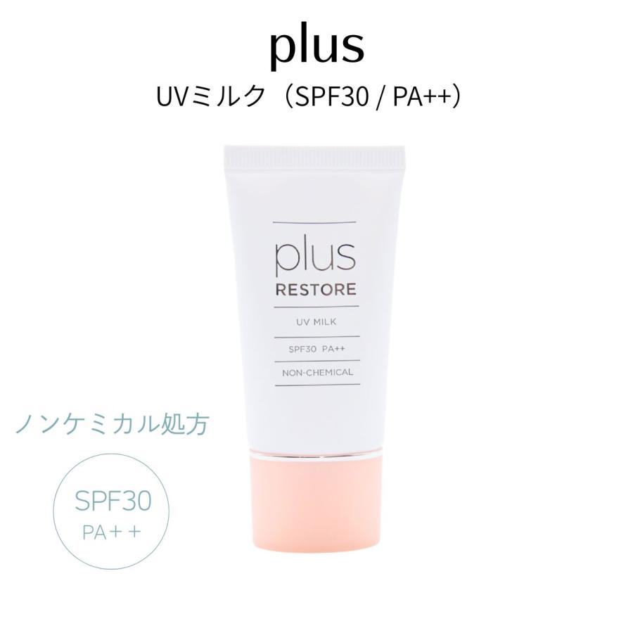 plus RESTORE（プラスリストア） plus RESTORE UVミルク 30g SPF30 PA
