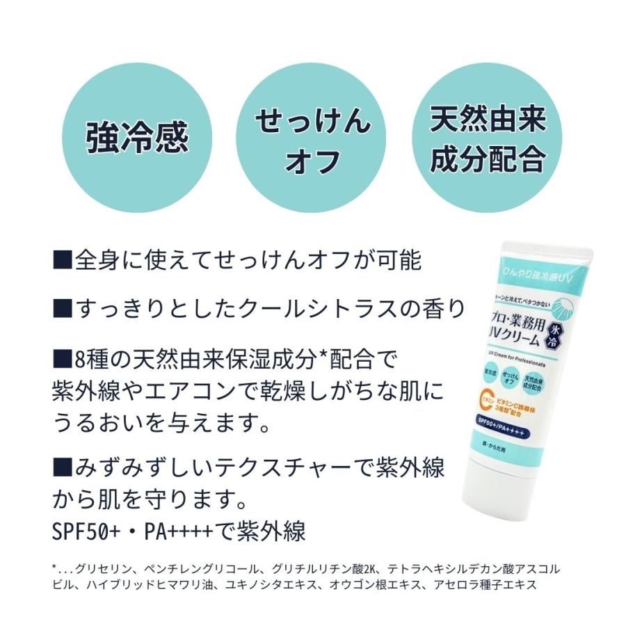 2】プロ 業務用 UVクリーム 日焼け止め 顔 体 冷感 ビタミンC 春夏秋冬