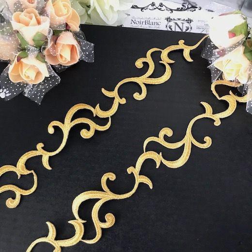 レース アップリケ ゴールド 刺繍ワッペン ブレード レオタードモチーフ アイロンワッペン アイロン接着 アップリケワッペン パーツ バトントワリング A1 1 1964 Elisabeth Smile Craft Shop 通販 Yahoo ショッピング