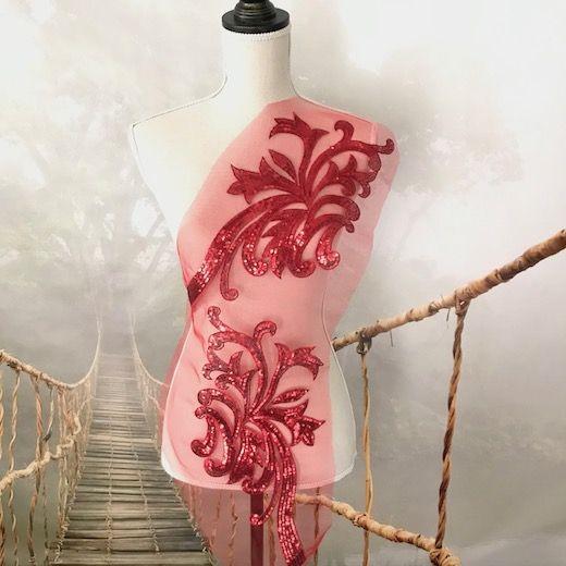 スパンコールモチーフ 花 スパンコール 赤 レッド モチーフ チュール 衣装 ダンス 装飾 ベリーダンス レオタードモチーフ バレエ 新体操 A1 1 Elisabeth Smile Craft Shop 通販 Yahoo ショッピング