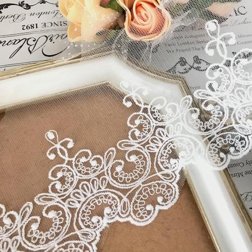 レース チュールレース 手芸 花柄 花模様 ホワイト 花柄 衣装 刺繍 リボン 手作り 素材 装飾 材料 ダンス バレエ衣装 A1 1 Elisabeth Smile Craft Shop 通販 Yahoo ショッピング