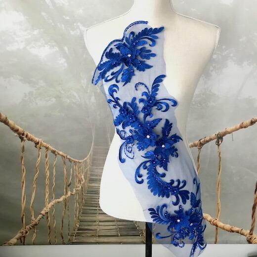 130 バトン衣装 青レース切替 130 バトン衣装 青レース切替 楽天市場