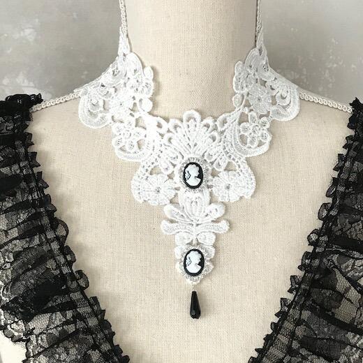 チョーカー レース レディース ネックレス 衣装 白 ホワイト