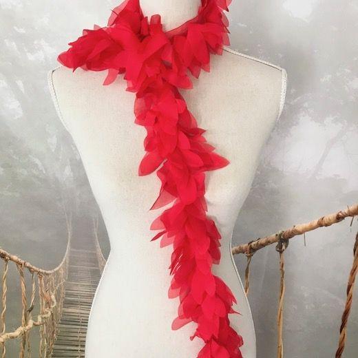 レース シフォン チュールレース 赤 レッド 装飾 衣装 ハンドメイド  