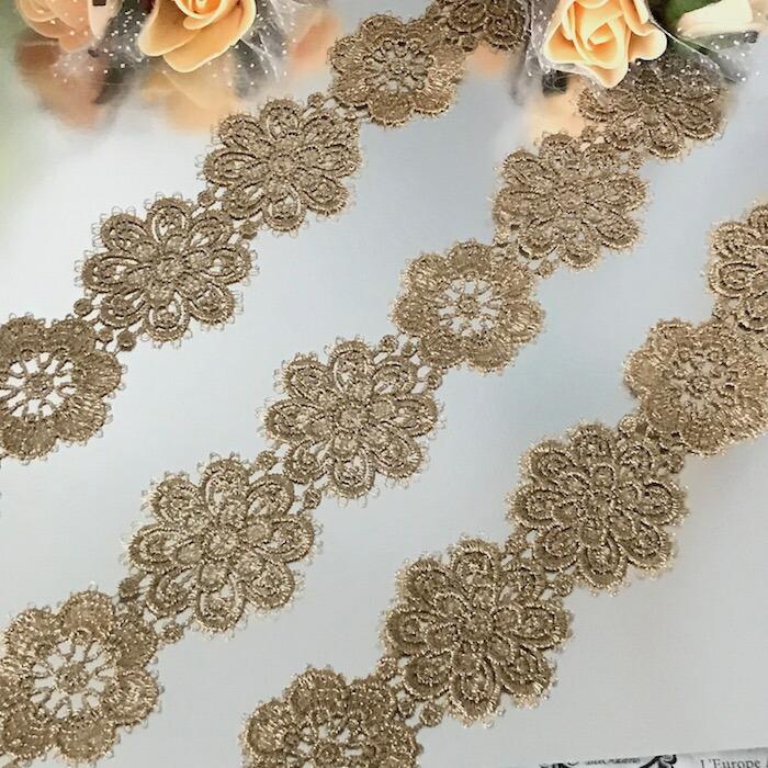 レース リボン 手芸 ゴールド 花柄 花模様 ケミカルレース ブレード 素材 材料 衣装 コスプレ 装飾 レオタードモチーフ バトンモチーフ バレエ衣装 :a2-1-126129:Elisabeth Smile Craft Shop - 通販 - Yahoo!ショッピング レース リボン 手芸 ゴールド 花柄 花模様 ケミカルレース ブレード 素材 材料 衣装 コスプレ 装飾 レオタードモチーフ バトンモチーフ バレエ衣装 :a2-1-126129:Elisabeth Smile Craft Shop - 通販 - Yahoo!ショッピング