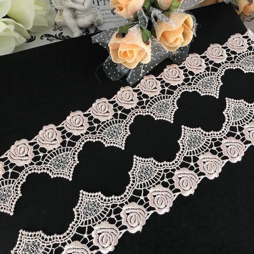 レース バラ 刺繍 ケミカル レース ベージュ ハンドメイド パーツ 薔薇 リボン 手芸 素材 材料 花模様 レオタード バトンモチーフ 手作り 花柄 リボン 1 Elisabeth Smile Craft Shop 通販 Yahoo ショッピング