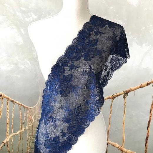 レース 幅広 花模様 花柄 伸縮性 ストレッチ 服飾 リボン 手作り 装飾 衣装 レオタード ダンス バトントワリング 新体操 社交ダンス ベリーダンス ネイビー A3 1 Elisabeth Smile Craft Shop 通販 Yahoo ショッピング