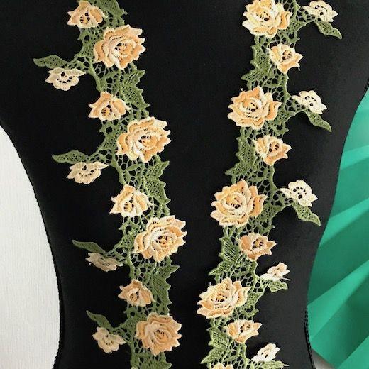 レース 花模様 カルフルな 刺繍レース カラフル リボン 手作り 飾り 素材 装飾 手芸 素材 材料 衣装 ハンドメイド レオタード ダンス 新体操 1 Elisabeth Smile Craft Shop 通販 Yahoo ショッピング