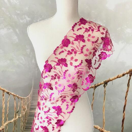 レース 幅広 花模様 花柄 伸縮性 ストレッチ 服飾 リボン 手作り 装飾 衣装 レオタード ダンス バトントワリング 新体操 社交ダンス ベリーダンス ピンク A5 1 Elisabeth Smile Craft Shop 通販 Yahoo ショッピング