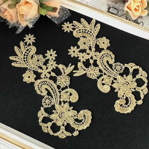 597円 期間限定送料無料 バトン レオタード モチーフ 花 衣装 ゴールド レースモチーフ バレエ衣装 チュチュモチーフ