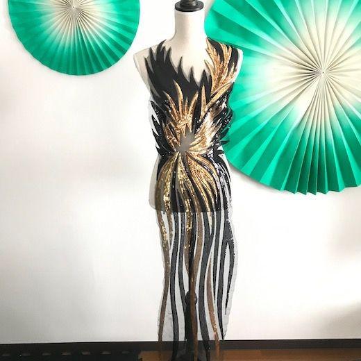 ゴールド スパンコール モチーフ 装飾 衣装 レオタード スパン付き 黒 キラキラ パーツ バトン レオタード サルサ 社交ダンス ルンバ A8 1 Elisabeth Smile Craft Shop 通販 Yahoo ショッピング