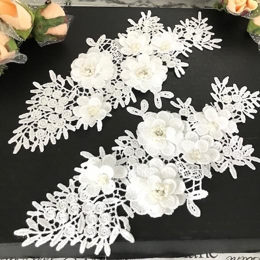 レース モチーフレース 花 衣装 白 ホワイト 手芸 バトンモチーフ レオタードモチーフ 装飾 ストーン付 手作り衣装 フラワーモチーフ A8 1 Elisabeth Smile Craft Shop 通販 Yahoo ショッピング