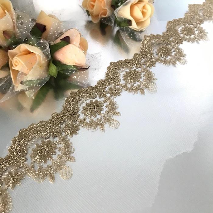 レース チュールレース 手芸 花柄 花模様 メタリックレース ゴールド 花柄 衣装 刺繍 リボン 手作り 素材 装飾 材料 ダンス衣装 バレエ衣装 B1 1 Elisabeth Smile Craft Shop 通販 Yahoo ショッピング