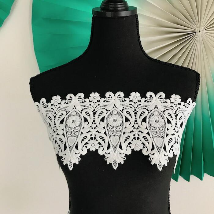 レース リボン 手芸 花 白 衣装 バレエ衣装 チュチュレース ケミカル  