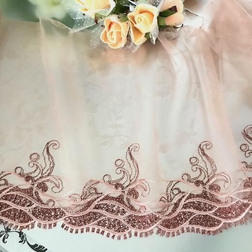 レース 手芸 幅広 チュールレース ラメ入り ベージュ系 手作り 服飾 装飾 材料 衣装レース ダンス衣装 舞台衣装 刺繍レース B2 1 Elisabeth Smile Craft Shop 通販 Yahoo ショッピング