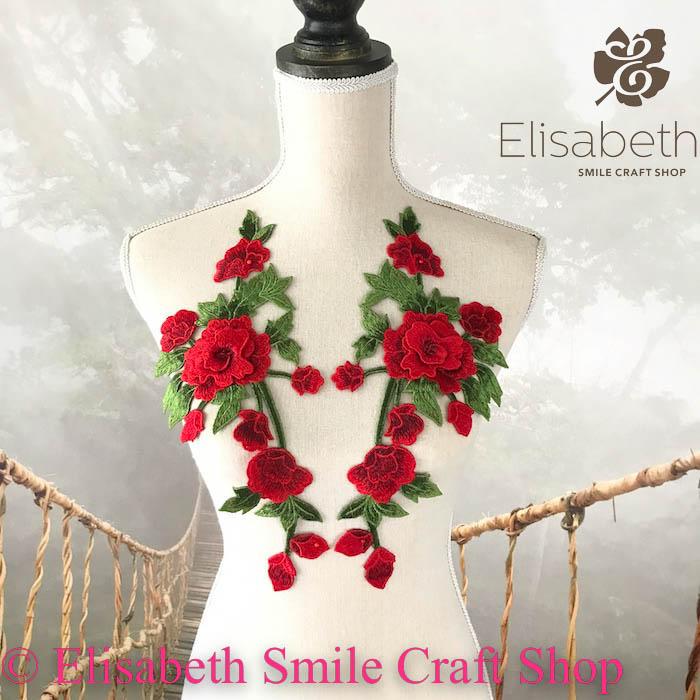 モチーフレース バラ 花 モチーフ 新体操 服飾 衣装モチーフ