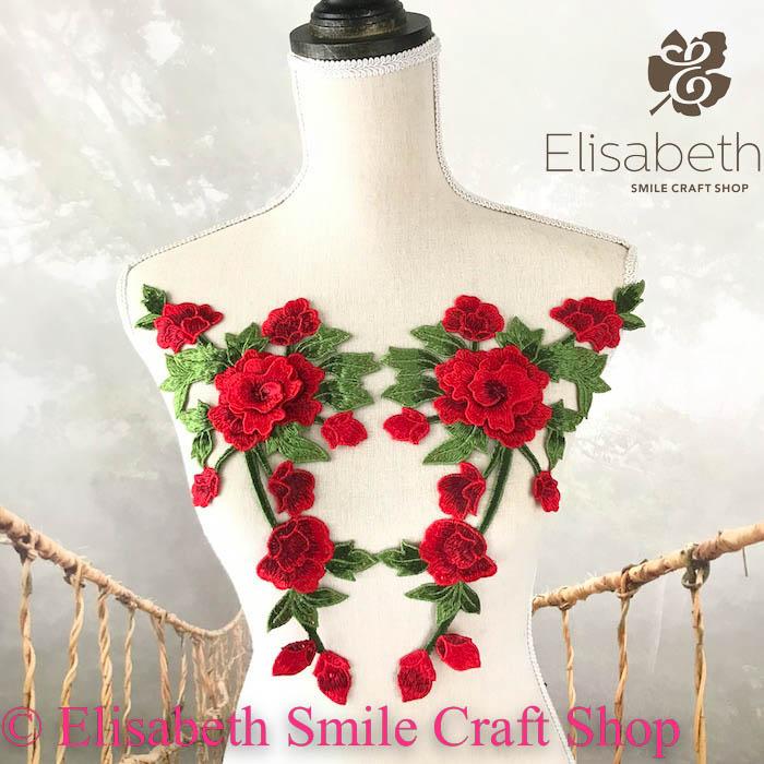 モチーフレース バラ 花 モチーフ 新体操 服飾 衣装モチーフ