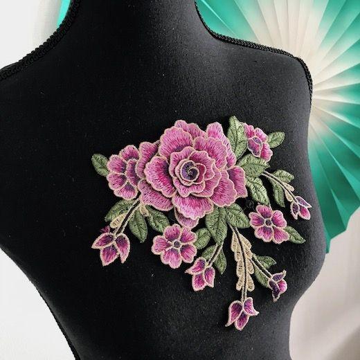バラ モチーフ アップリケ 薔薇模様 レオタード 装飾 紫 パープル 衣装 手作り 装飾 バレエ レオタード ベリーダンス 素材 材料 花柄 エレガント 1 Elisabeth Smile Craft Shop 通販 Yahoo ショッピング