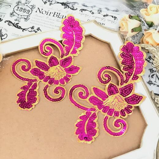 スパンコール モチーフ 花 衣装 バトン レオタード アイロン用 花モチーフ ワッペン ピンク ダンス 装飾 貼り付け ハンドメイド B4 1 Elisabeth Smile Craft Shop 通販 Yahoo ショッピング