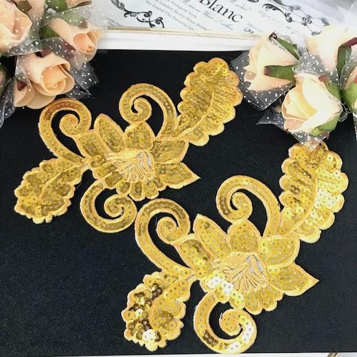 スパンコール モチーフ 花 衣装 バトン レオタード アイロン用 花モチーフ ワッペン イエロー ダンス 装飾 貼り付け ハンドメイド 1 Elisabeth Smile Craft Shop 通販 Yahoo ショッピング