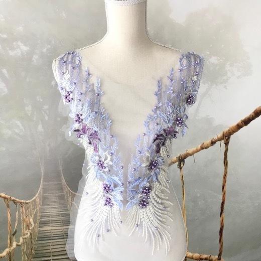 モチーフ 衣装 パープル ゴールド 花 ラインストーン付 チュールモチーフ 衣装 レオタード 社交ダンス バトントワリングモチーフ アップリケ バレエ 衣装 服飾 ve 1 Elisabeth Smile Craft Shop 通販 Yahoo ショッピング