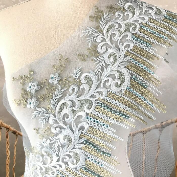 レース 花 立体的 新体操 衣装レース 舞台衣装 ステージ衣装 ダンス衣装 社交ダンス フィギア衣装 レオタード バトン チュール 花柄 衣装 ダンス