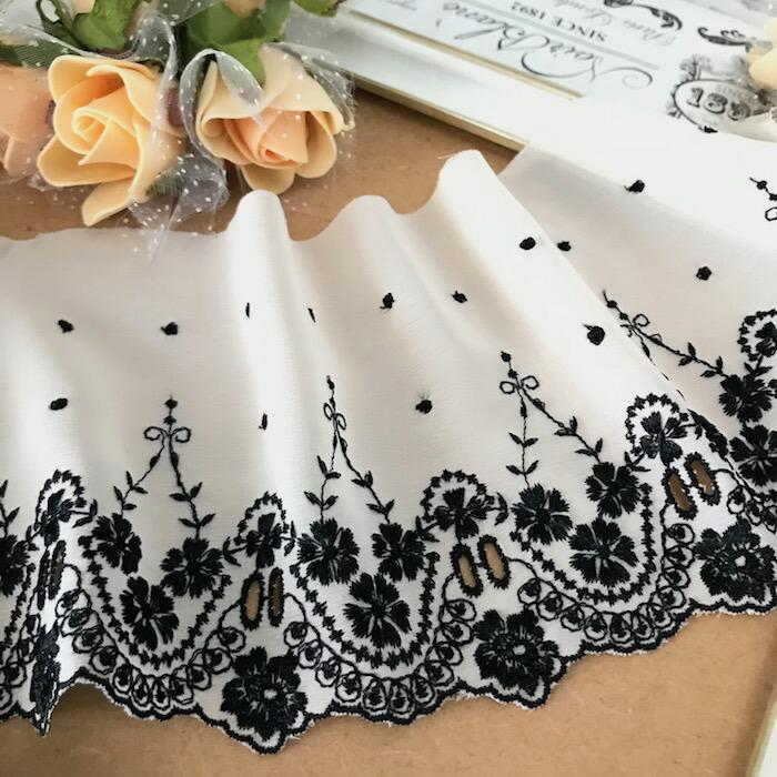 アウトレット品】レース チュールレース 手芸 生地 花柄 花模様